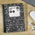 Pen+Gear Composition Book — Black & White Marble, Wide Ruled, 80 Sheets
