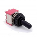Metal Toggle Switch — DPDT with Weatherproof Rubber Cap